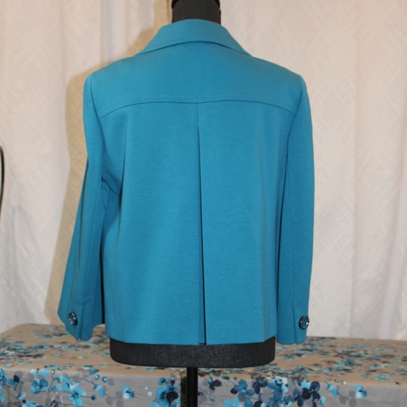 Talbots Teal Button down Jacket with fluted Sleeve - Picture 5 of 6